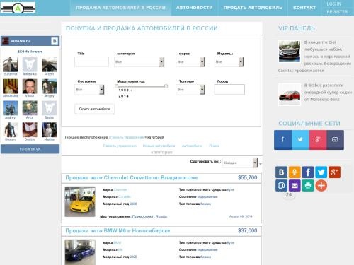 Продажа автомобилей в России 