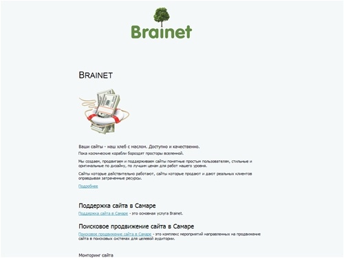 Brainet - разработка сайта, продвижение и поддержка сайта в Самаре