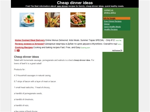 Cheap dinner ideas