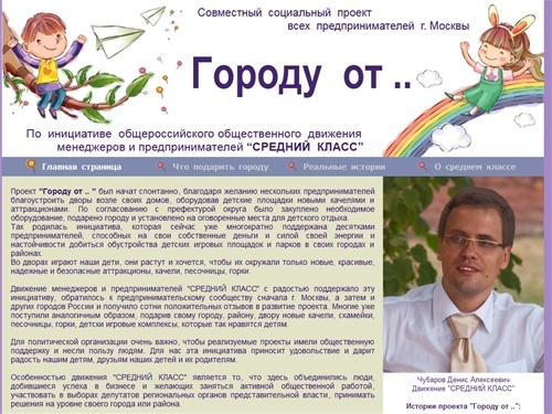 Городу от ...