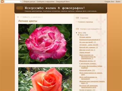 Искусство жизни в фотографии!