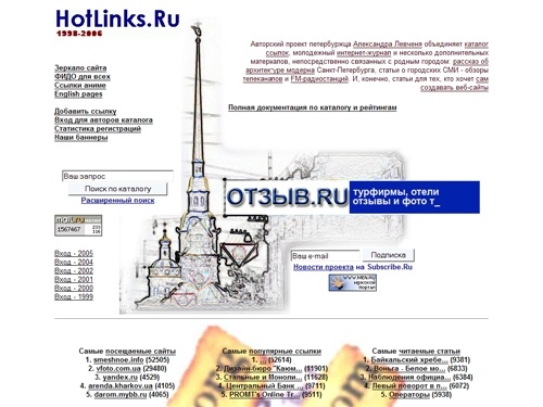 HotLinks.Ru - 2009: авторский сайт обо всем из Санкт-Петербурга