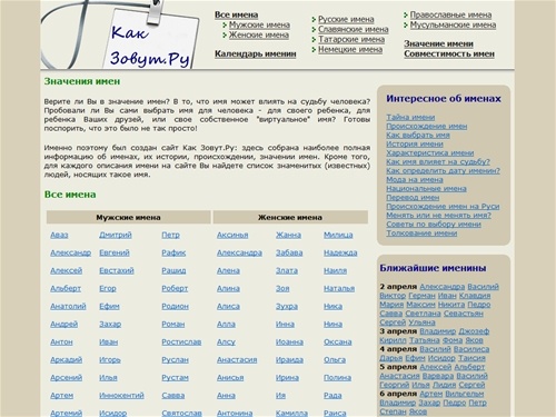 Имена, значения имен