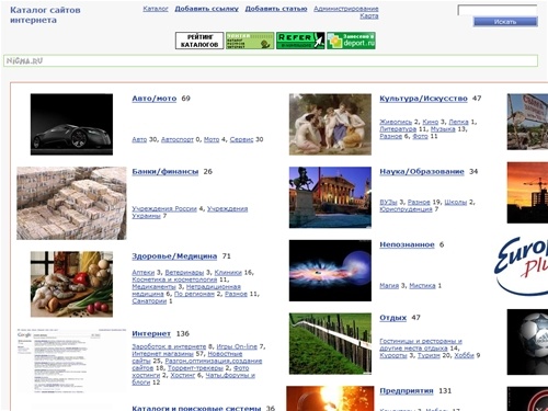 Каталог сайтов интернета