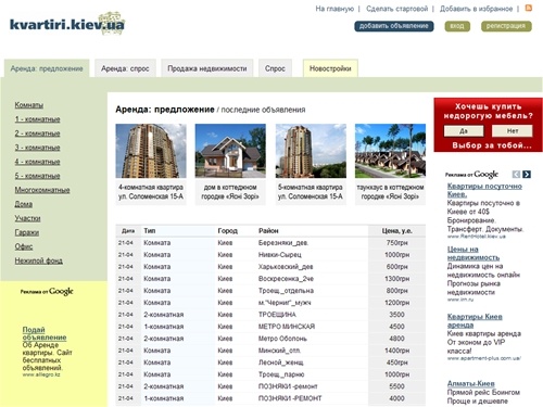 Недвижимость Киева: снять квартиру, сдать квартиру, купить квартиру, продать квартиру, дом, офис, участок, ресторан, склад, нежилой фонд.