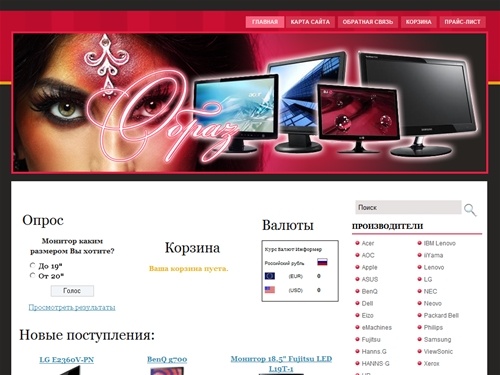 Интернет-магазин мониторов 