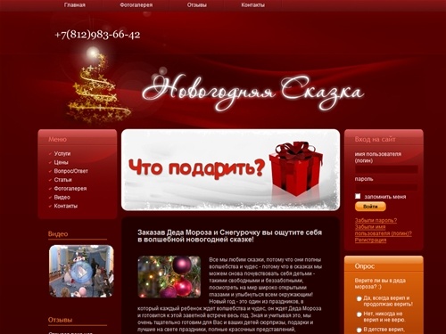 Заказ Деда Мороза Санкт-Петербург, вызов деда мороза и снегурочки на дом, дед мороз на новый год 2012!