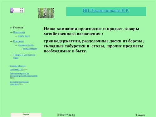 ИП Посаженникова Н.Р.