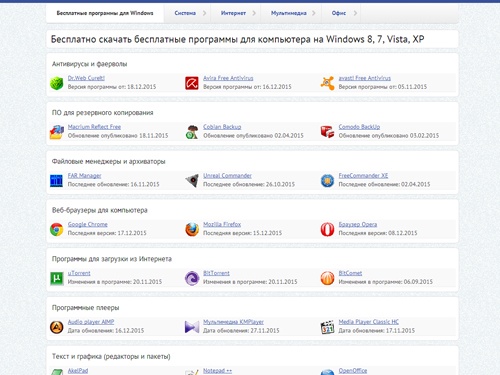 Бесплатные программы для Windows