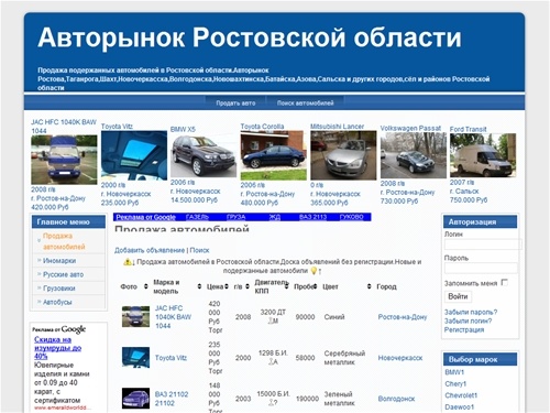 Продажа подержанных автомобилей в Ростовской области