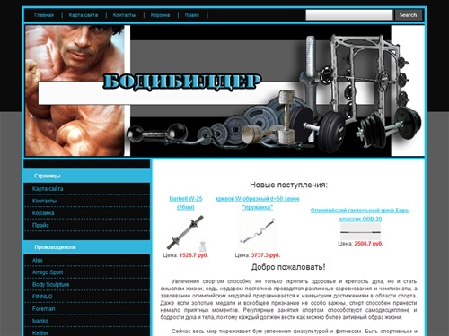 Интернет-магазин спорттоваров 