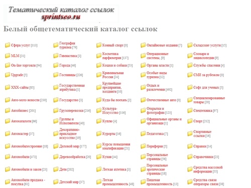 Белый каталог сайтов