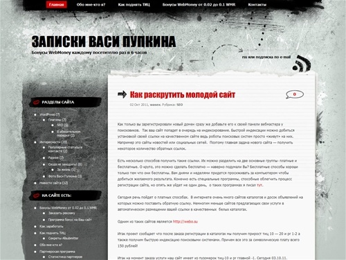 Личный дневник Васи Пупкина васекс.рф