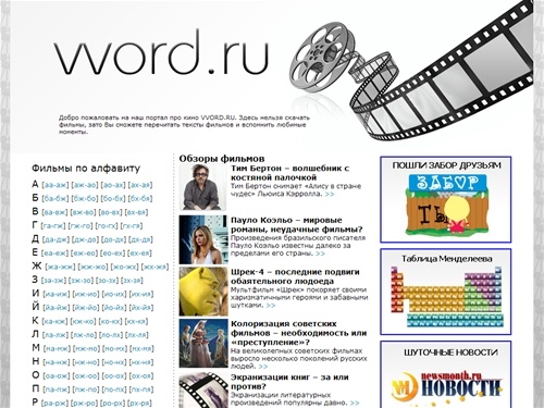 Тексты фильмов