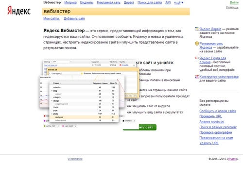 Яндекс.Вебмастер 