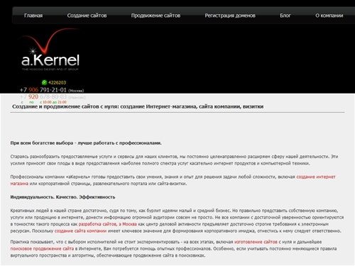 Создание и продвижение сайтов с нуля: создание Интернет-магазина, сайта компании