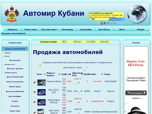 Продажа автомобилей