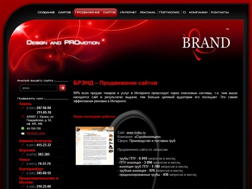 БРЭНД – Продвижение сайтов, раскрутка сайта