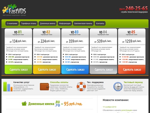 FastVDS - виртуальные выделенные серверы ( Virtual Dedicated Server , VDS , VPS )
