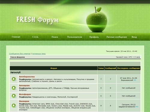 Fresh Форум &bull; Главная страница