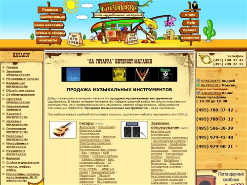 Продажа музыкальных инструментов. Музыкальный интернет магазин.