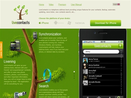 
		LiveContacts 
		— next generation address book for iPhone, Android, Windows Mobile, and Symbian	