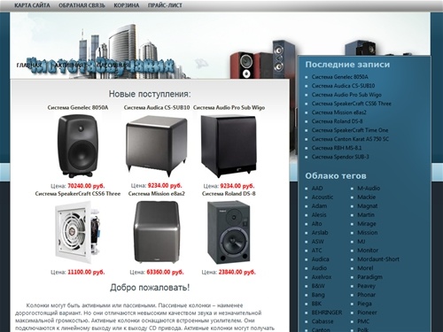 Интернет-магазин акустики 