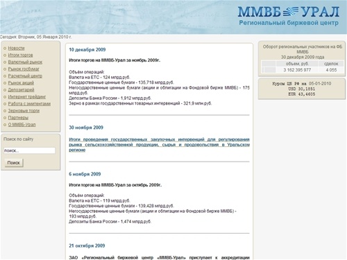 ММВБ - Урал :: Новости