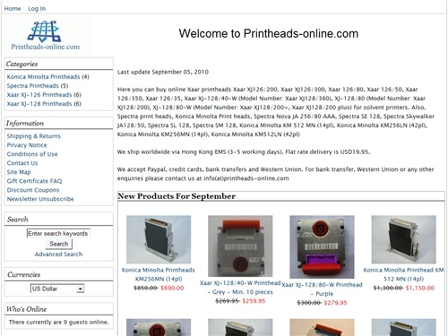 Buy Xaar XJ-126, XJ-128 Print heads, Spectra 126, Konica Minolta KM256, KM512