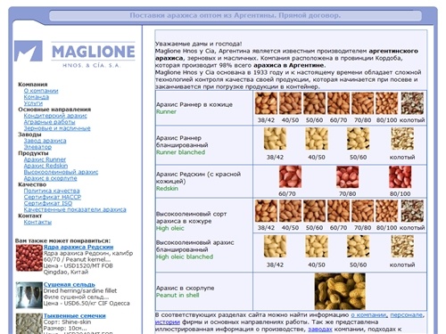 Арахис из Аргентины. Поставки аргентинского арахиса прямым контрактом