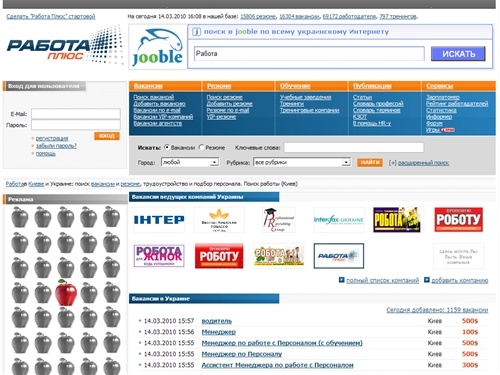 Работа в Украине. Работа в Киеве. Трудоустройство. Вакансии. Поиск вакансии и резюме  / Работа в городах Украины