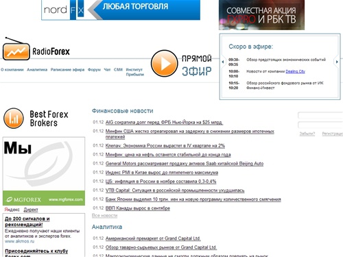 «RadioForex» — интернет-радиостанция: форекс, рынки, прогнозы, аналитика
