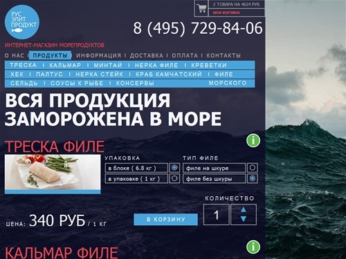 Свежезамороженные продукты высшего качества, купить свежемороженную рыбу в Москве