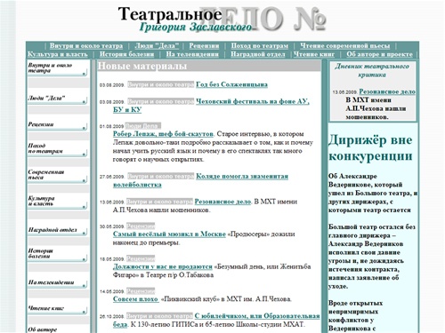 Григорий Заславский. Театральное дело