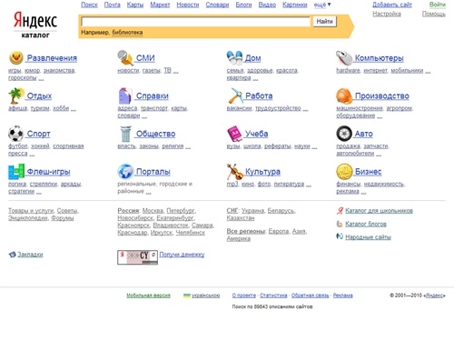 Яндекс.Каталог