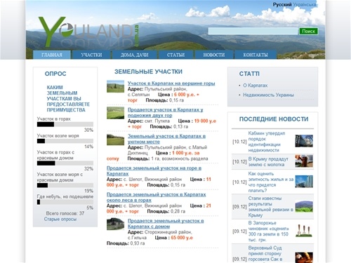 Продажа земли и участков в Карпатах | недвижемость Карпат | youland.com.ua